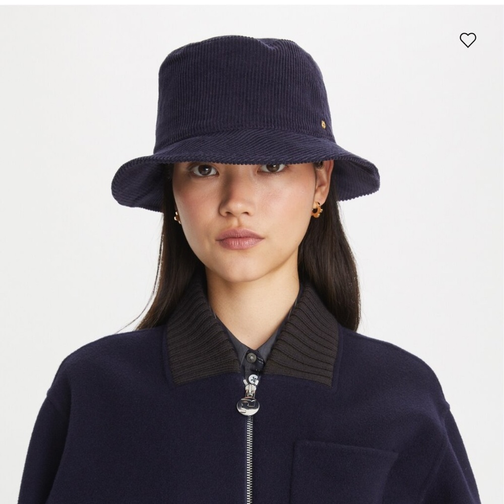 Navy Wool Zip Jacket with Matching Bucket Hat